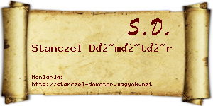 Stanczel Dömötör névjegykártya